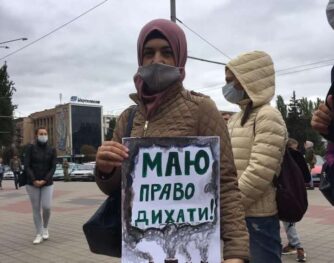 Запорізькі мусульманки долучилися до мітингу #МаюПравоДихати